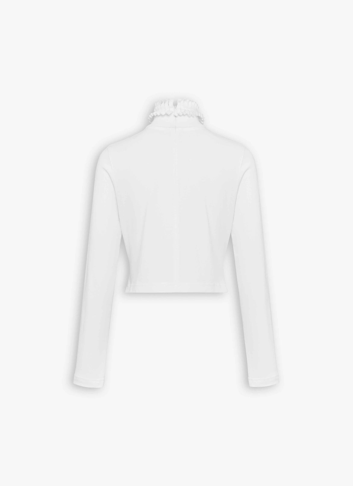 COTTON JERSEY CROPPED T-SHIRT ALAÏA WHITE COTTON JERSEY CROPPED T-SHIRT